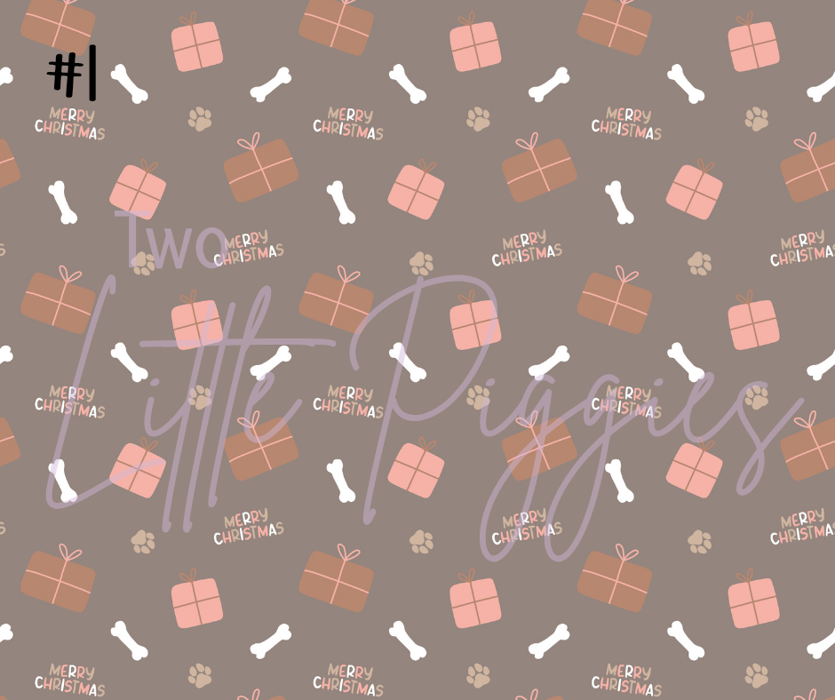 Printed Vinyl - Christmas Pups