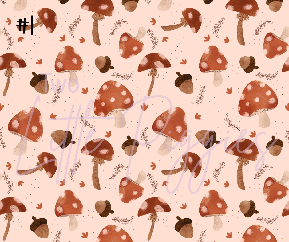 Printed Vinyl - Autumn Mushrooms