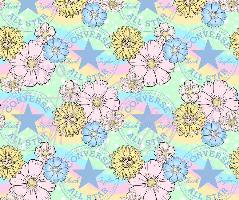 Printed Vinyl - Springtime Converse