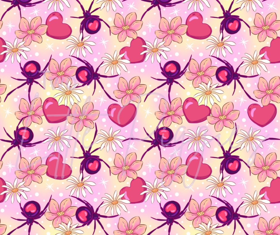 Printed Vinyl - Black Widow Hearts