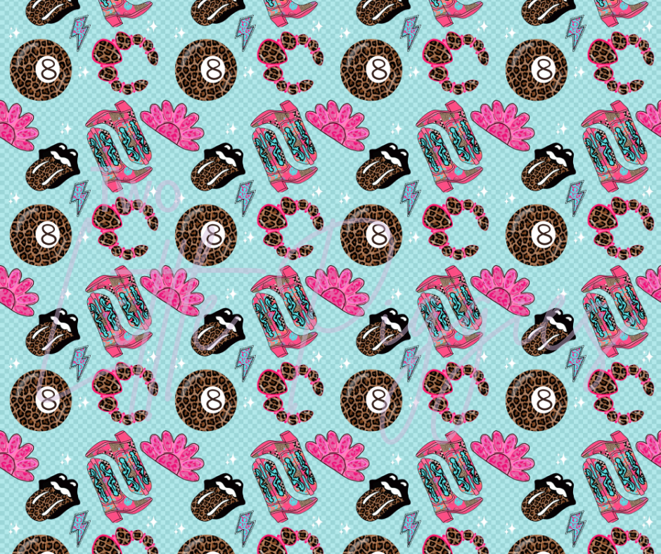 Printed Vinyl - Western Leopard 8 Ball