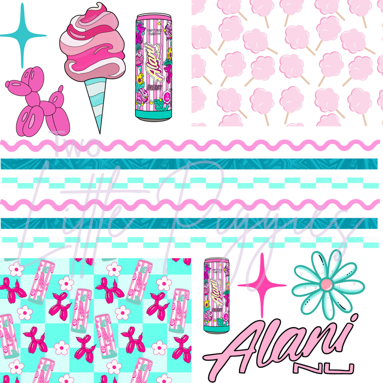 Printed Vinyl - Element Sheet - Cotton Candy - Alani