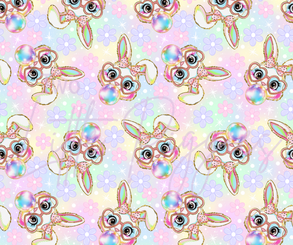 Printed Vinyl - Bubble Gum Bunny
