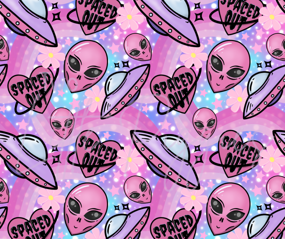 Printed Vinyl - Spaced out Aliens