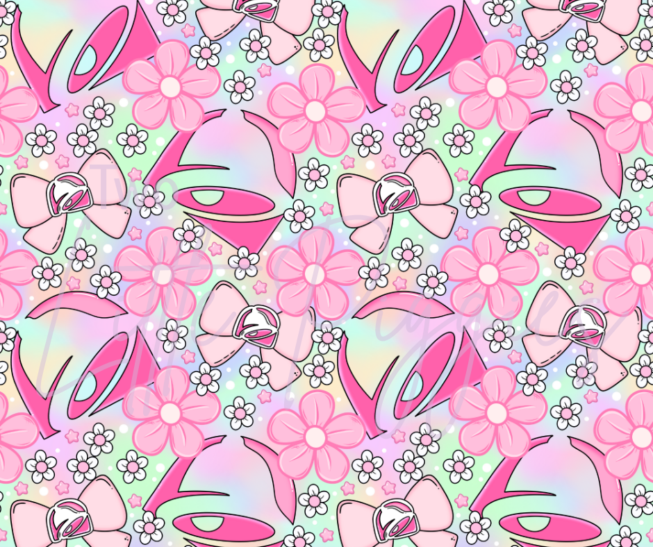 Printed Vinyl - Taco Bell Floral
