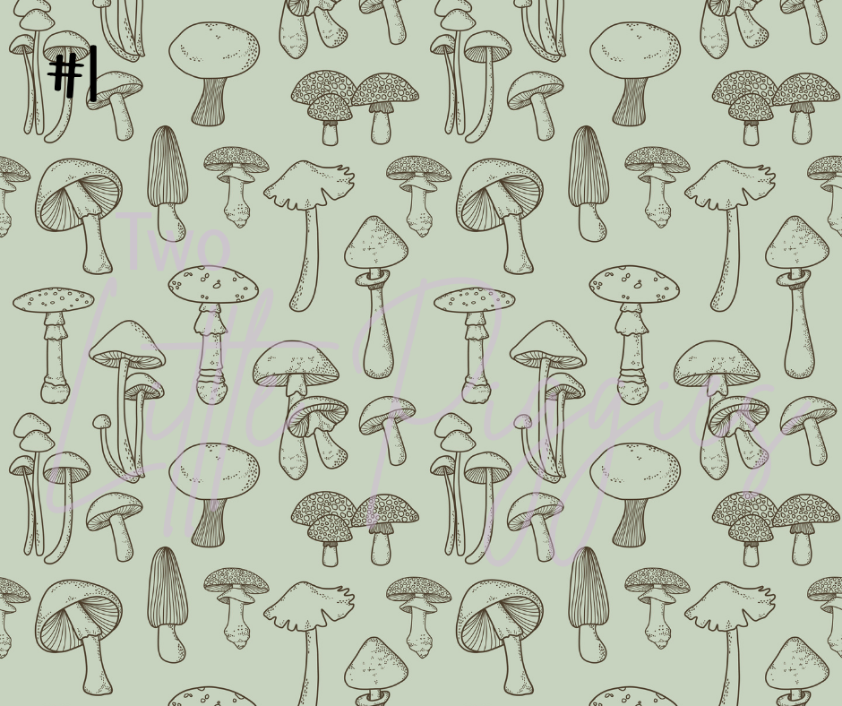 Printed Vinyl - Mushroom Forest