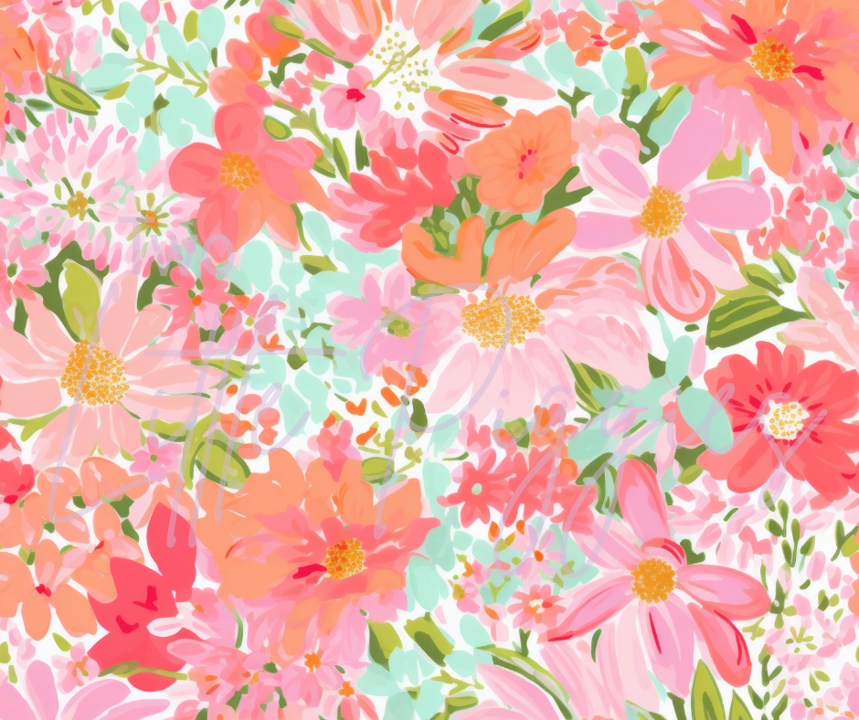 Printed Vinyl - Preppy Floral