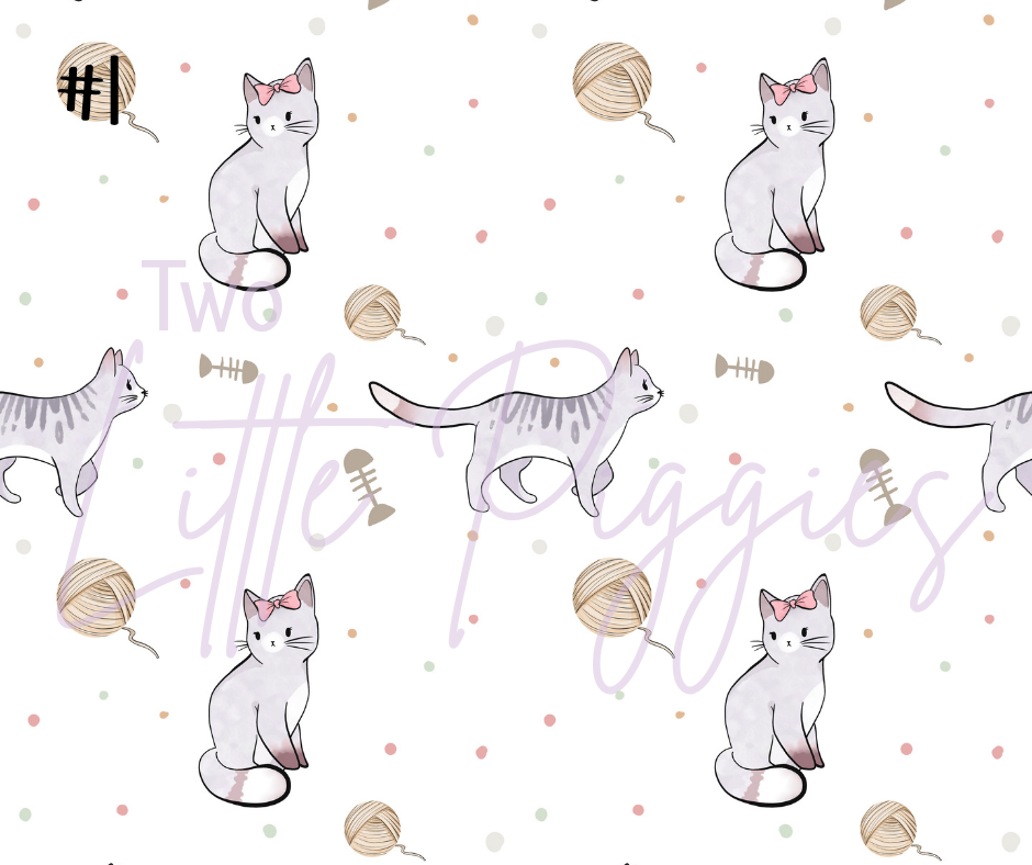 Printed Vinyl - Cute Cats