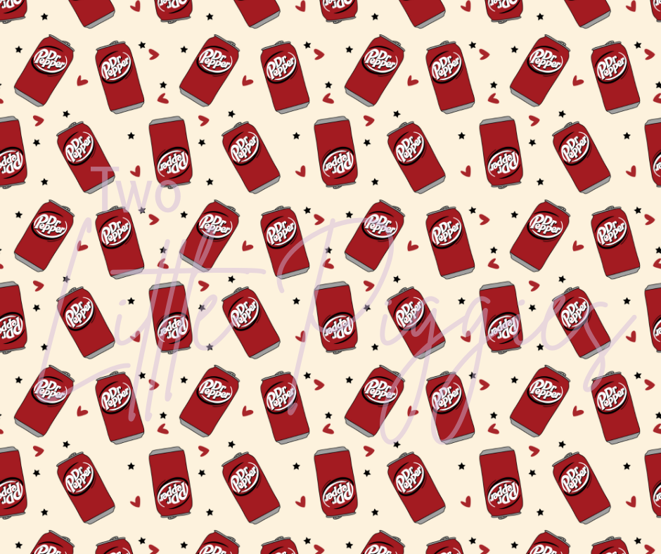 Printed Vinyl - Dr Pepper - Cream