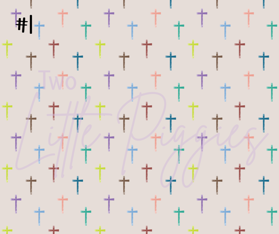 Printed Vinyl - Colorful Crosses