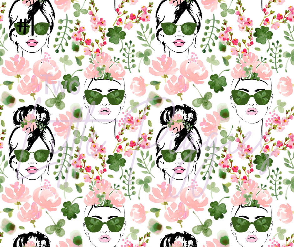 Printed Vinyl - St. Patrick's - Pink and Green