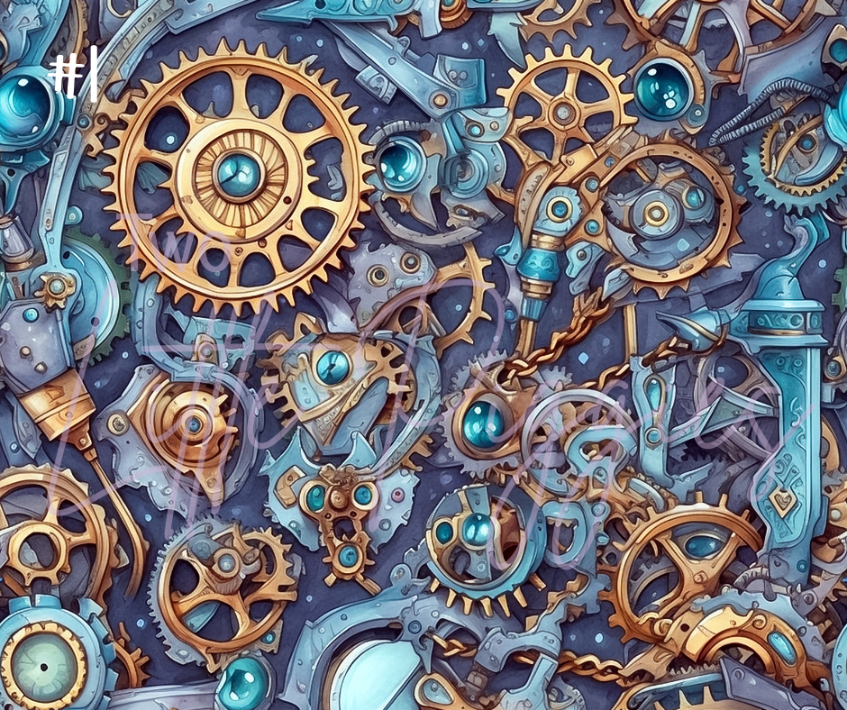 Printed Vinyl - Colorful Steampunk
