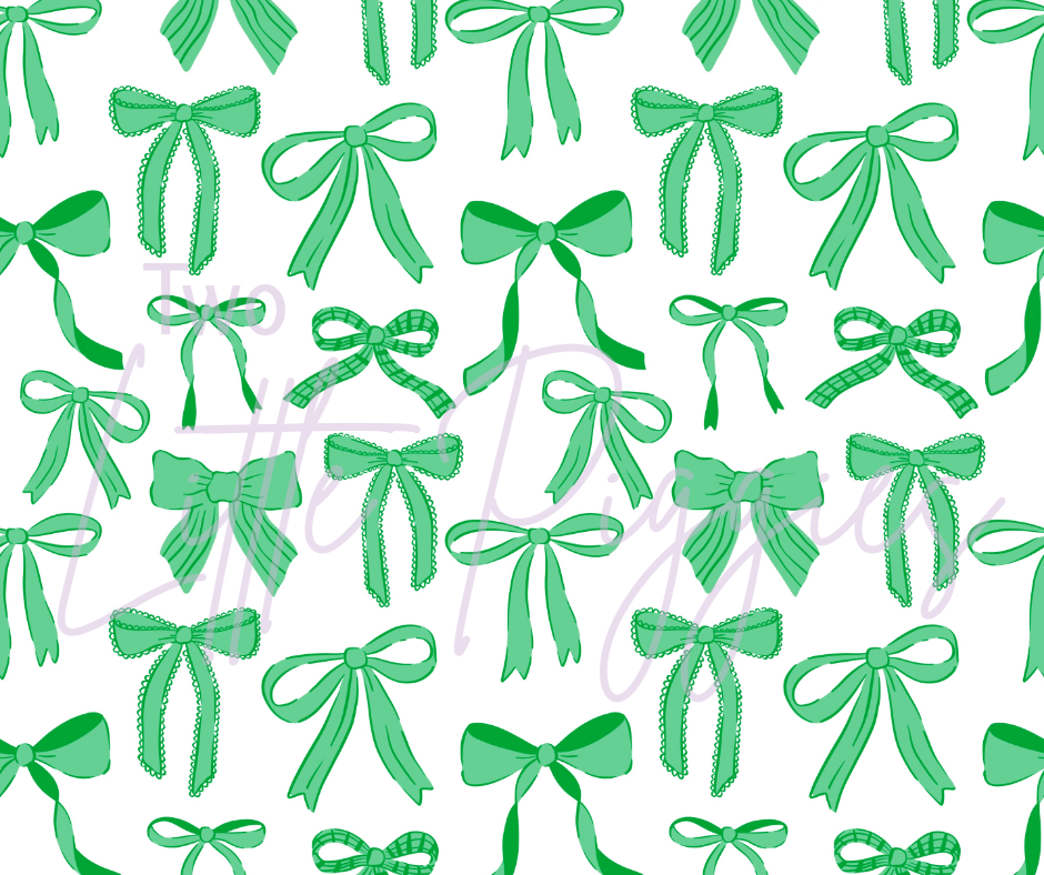 Printed Vinyl - St Patrick's Day Bows