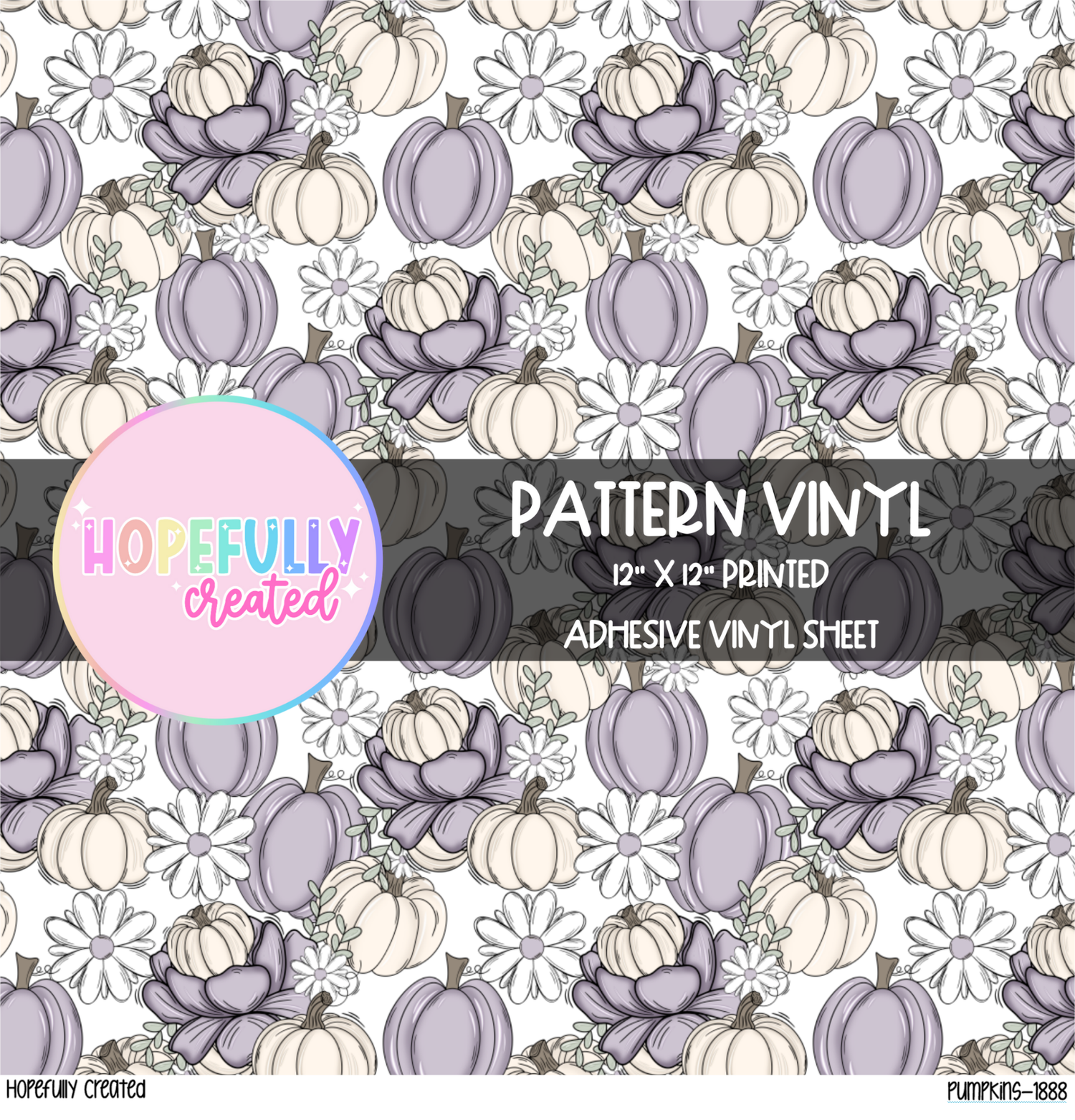 Floral Pumpkins Vinyl Collection- 1888