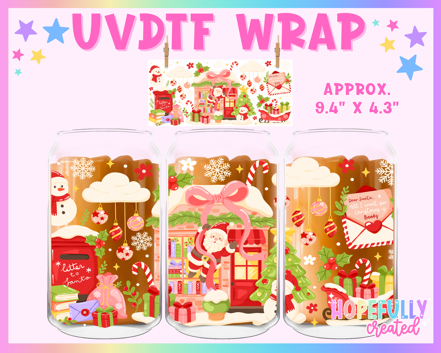 Santa's House UVDTF Glass Can Wrap