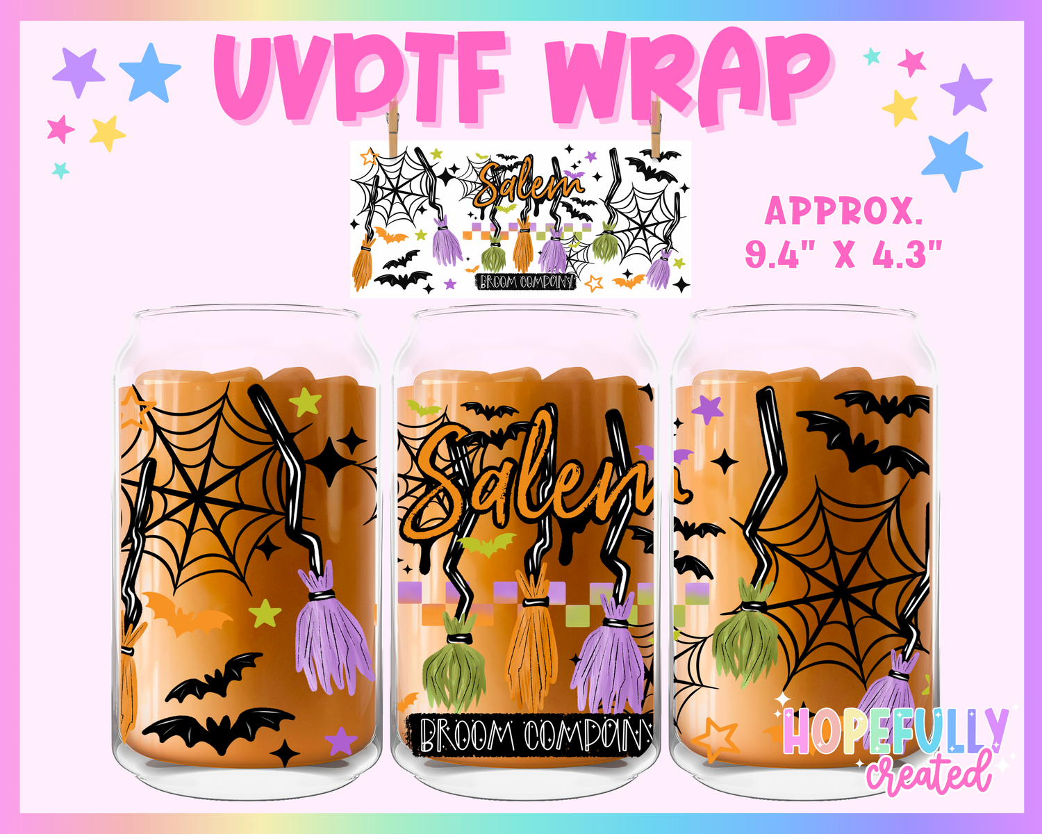 Salem Broom Company UVDTF Glass Can Wrap
