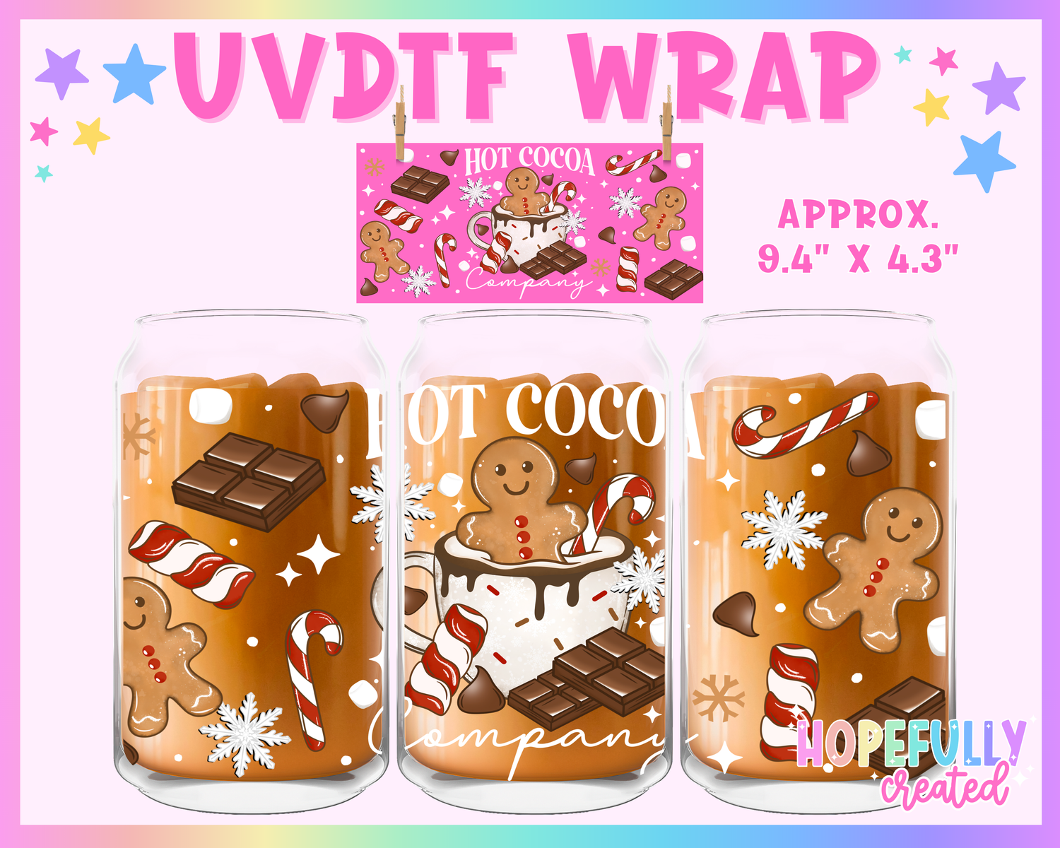 Hot Cocoa Company UVDTF Glass Can Wrap