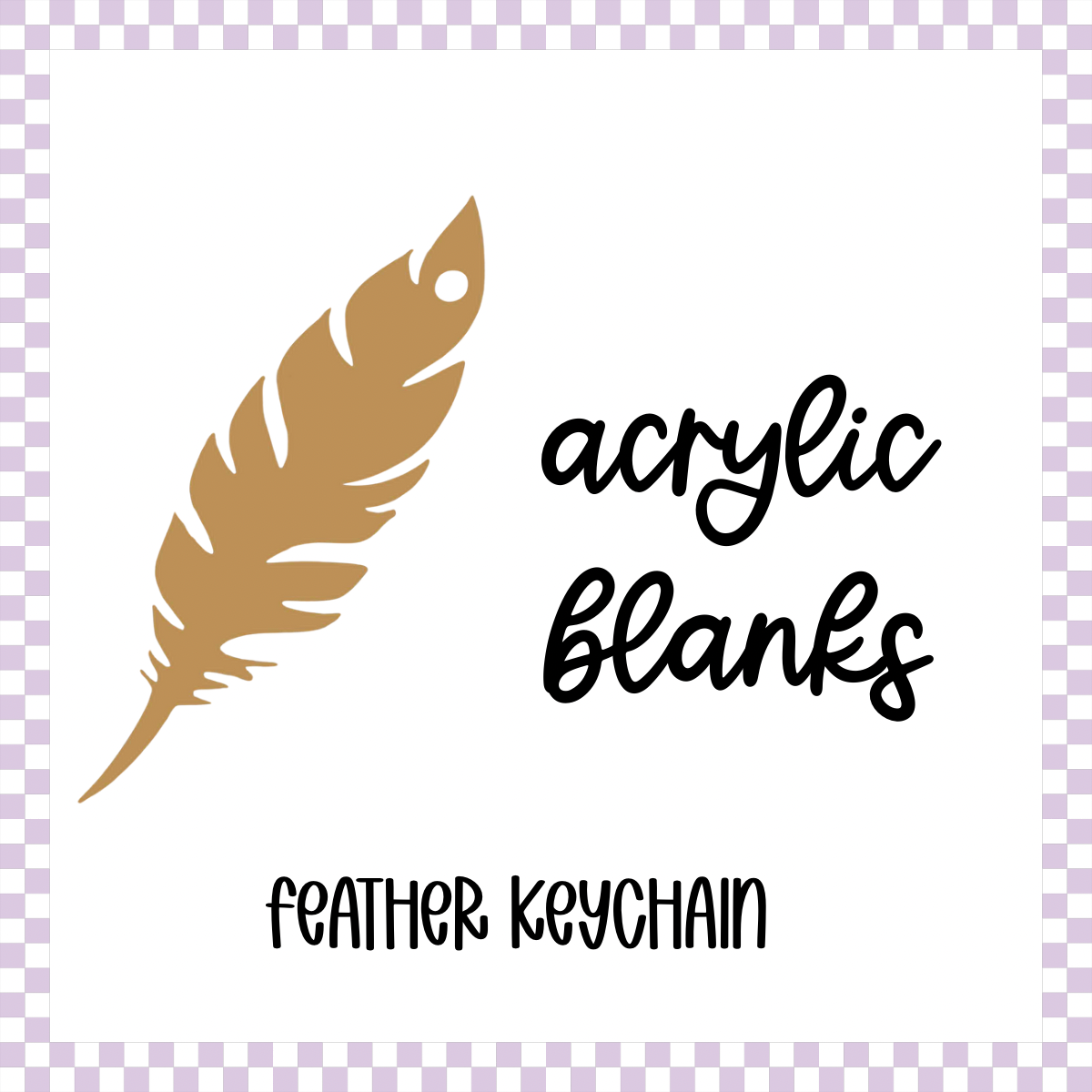 Acrylic Blank - Feather (3pc)