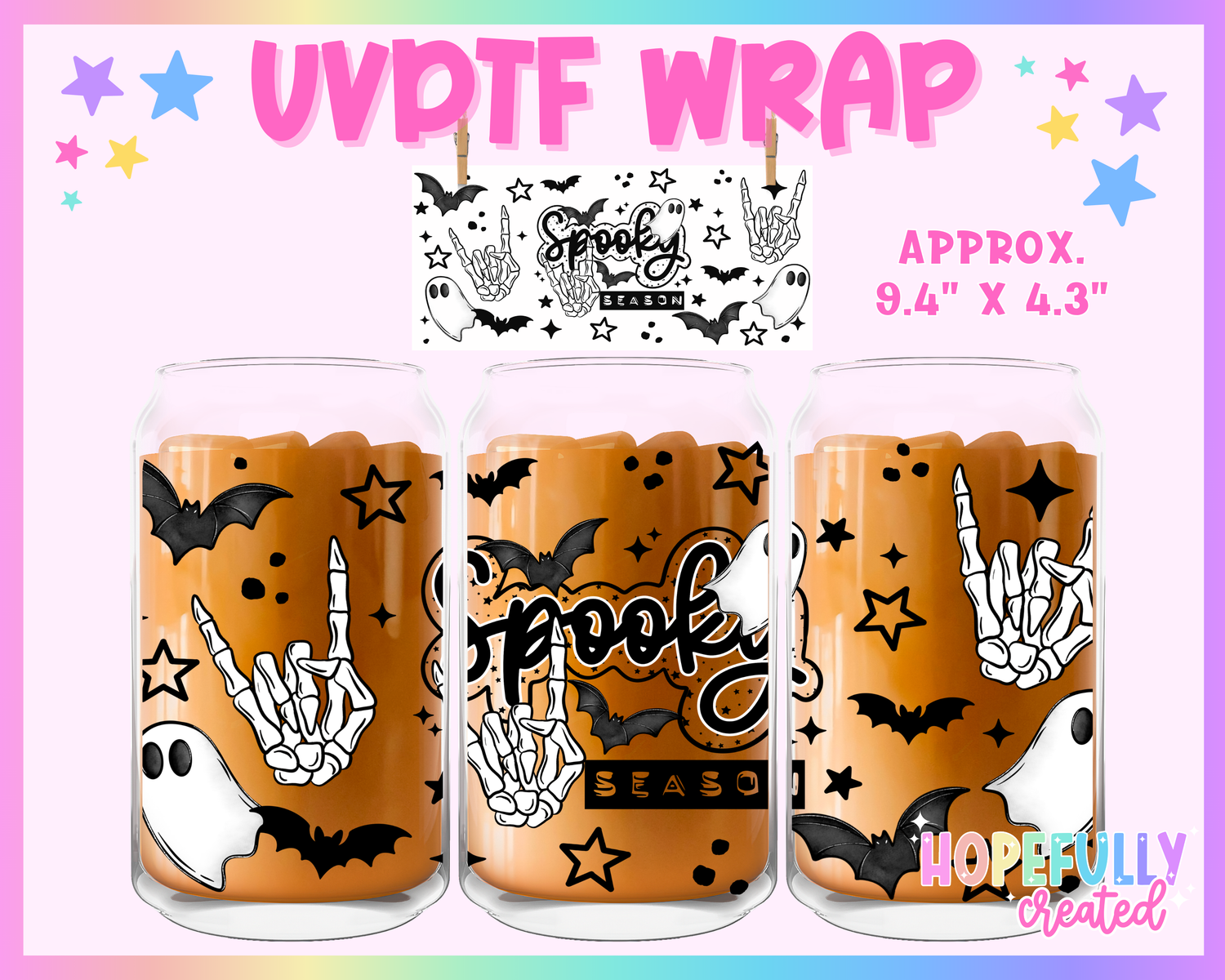 Spooky Season UVDTF Glass Can Wrap