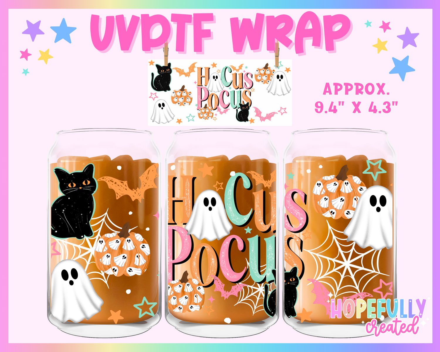 Hocus Pocus UVDTF Glass Can Wrap
