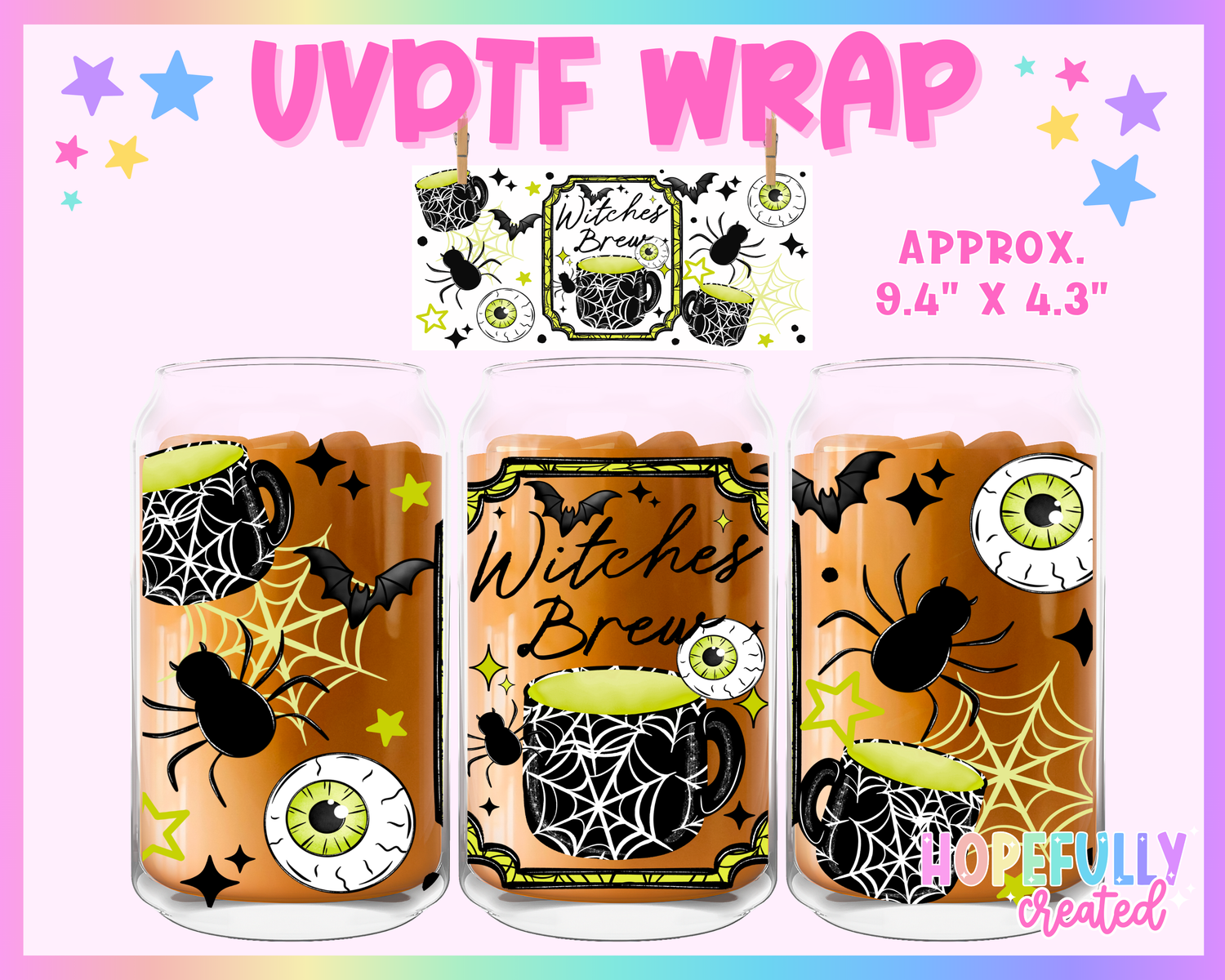 Witches Brew UVDTF Glass Can Wrap