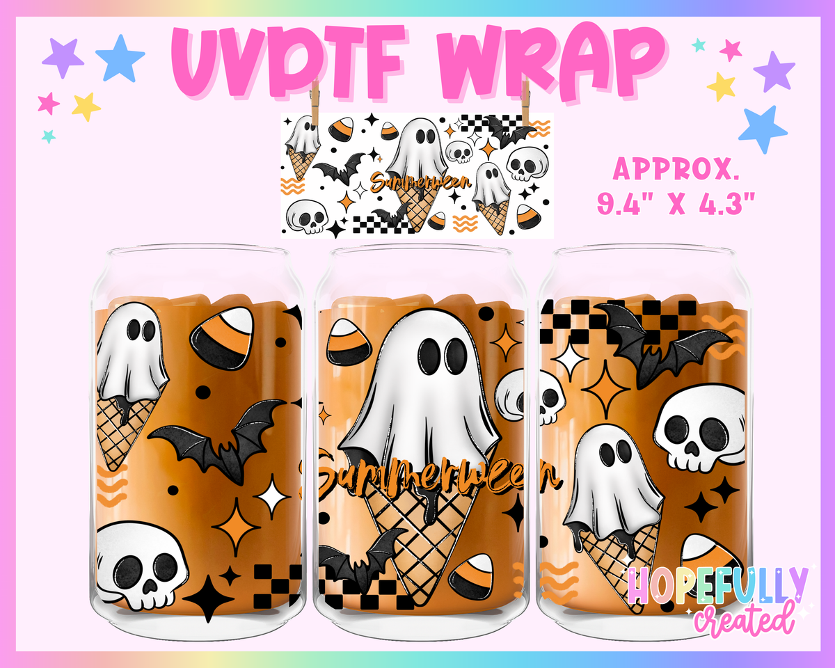 Summerween UVDTF Glass Can Wrap