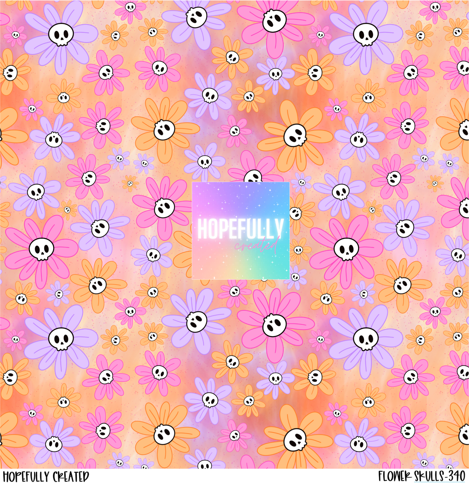 Flower Skulls Vinyl Collection - 340