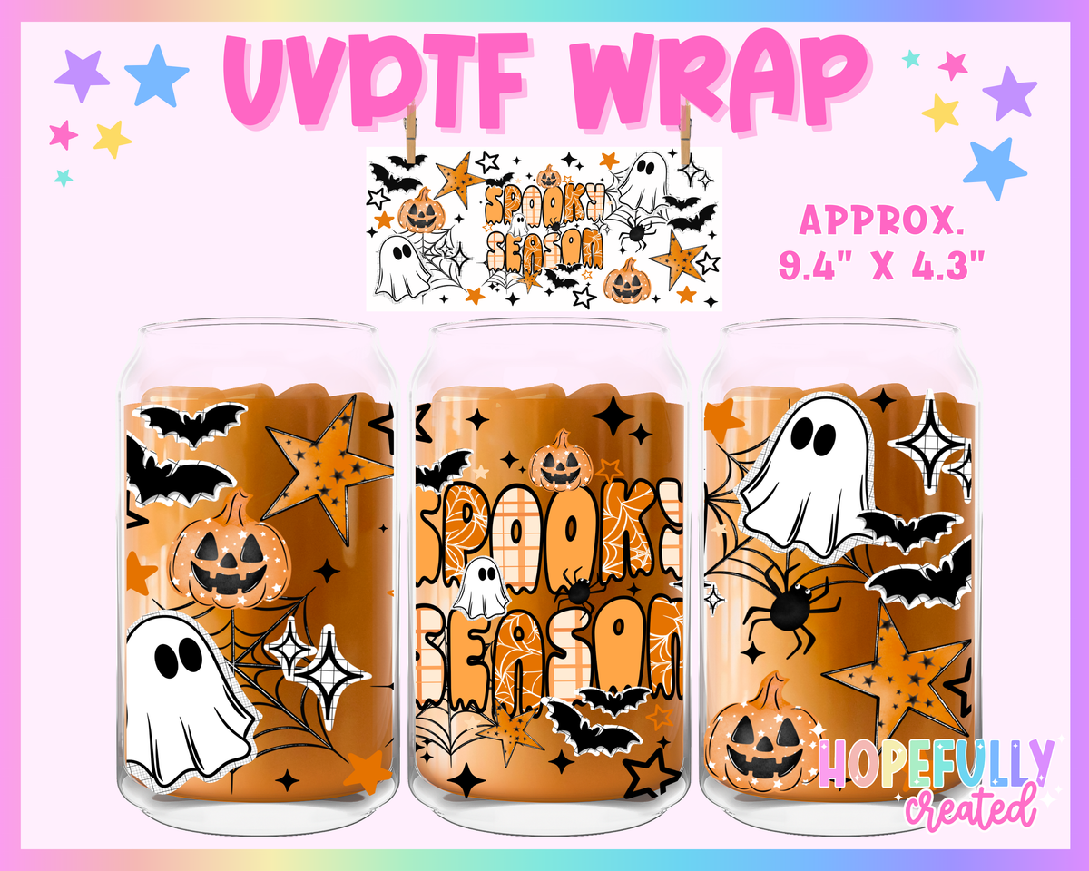 Spooky Season UVDTF Glass Can Wrap