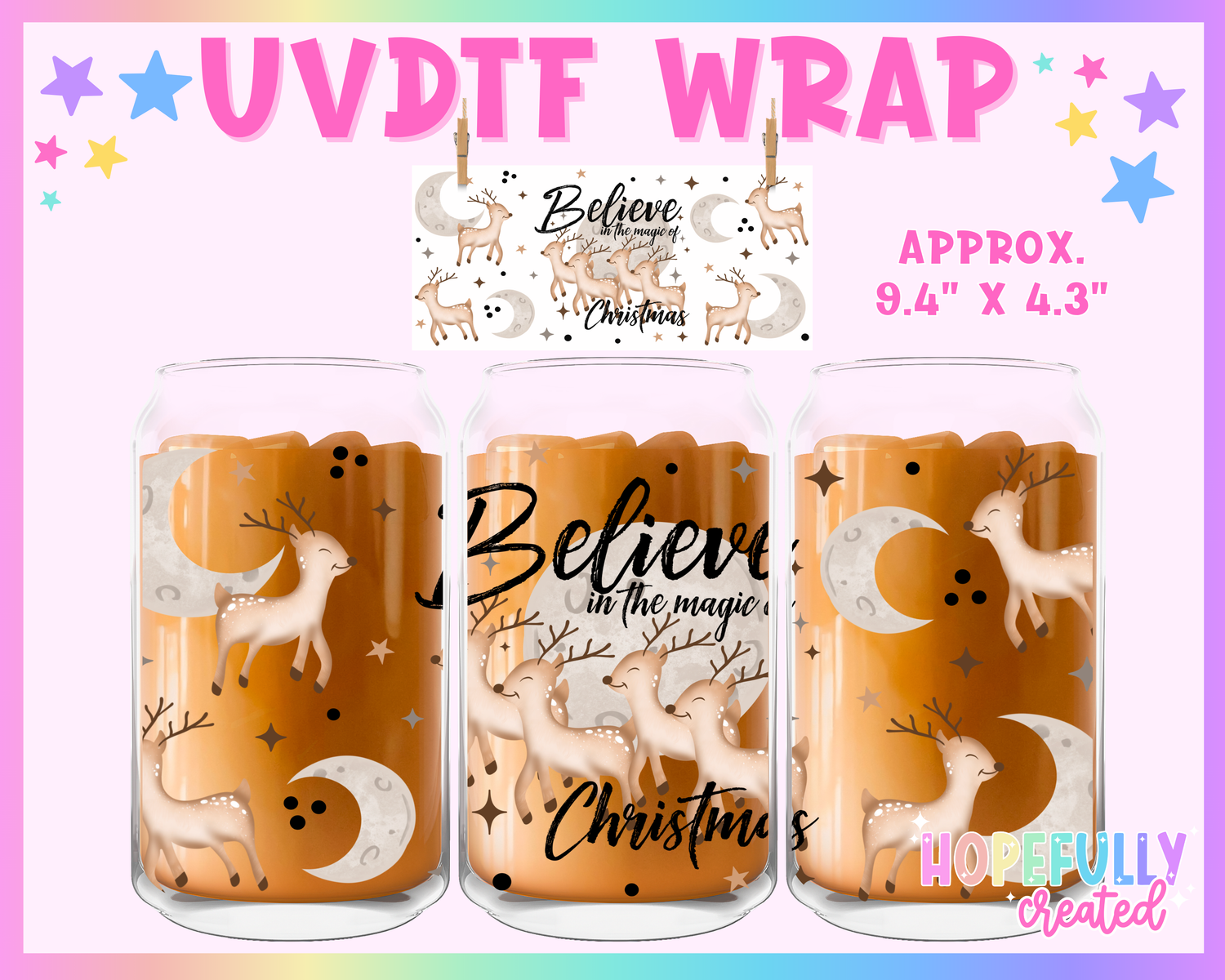 Believe UVDTF Glass Can Wrap