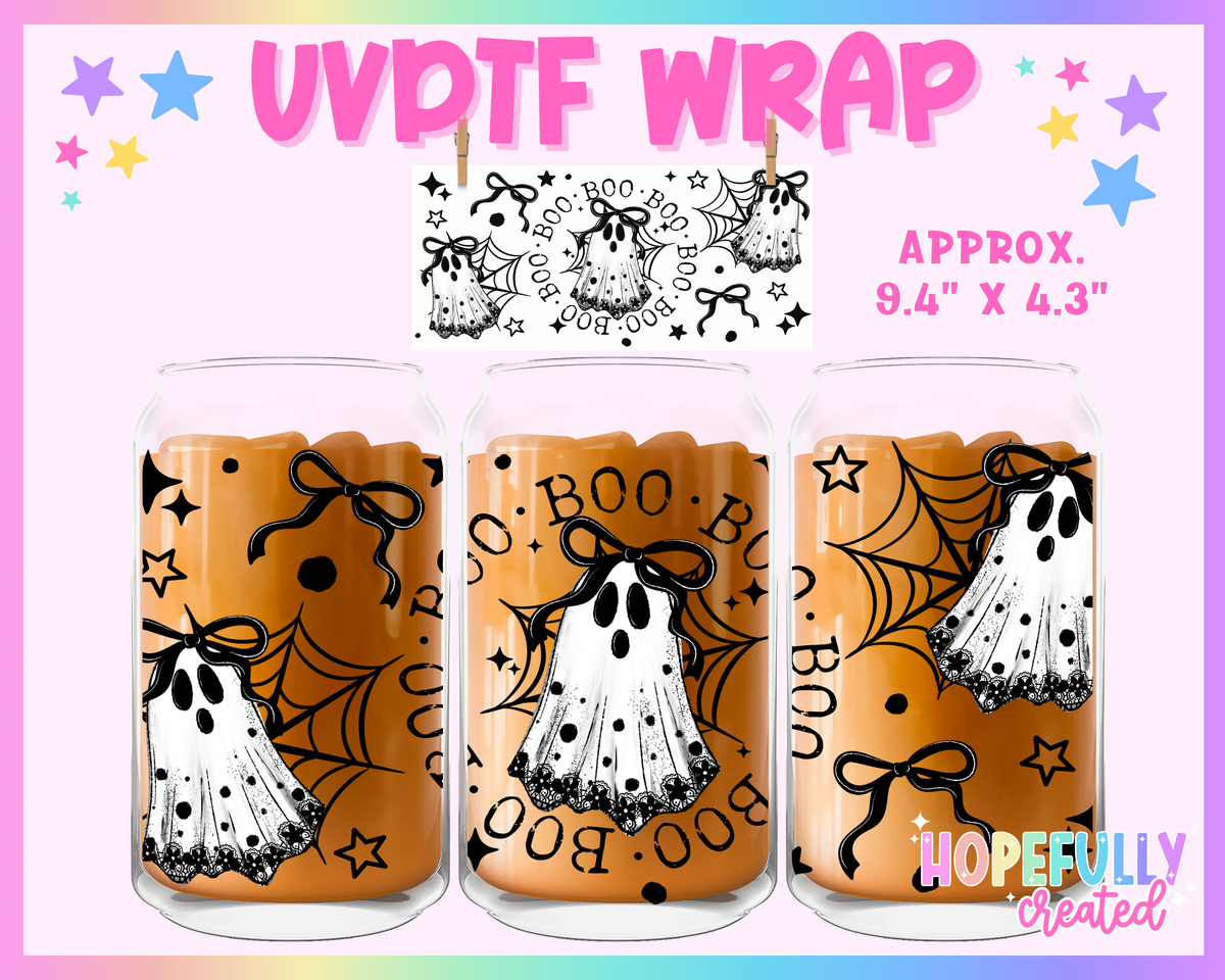 Boo UVDTF Glass Can Wrap