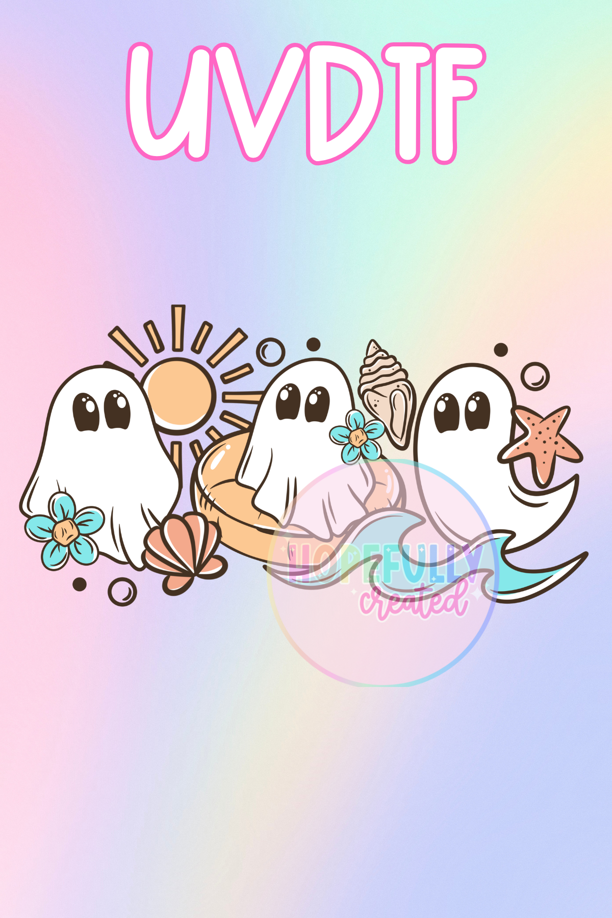 Beach Ghosts UVDTF Decal