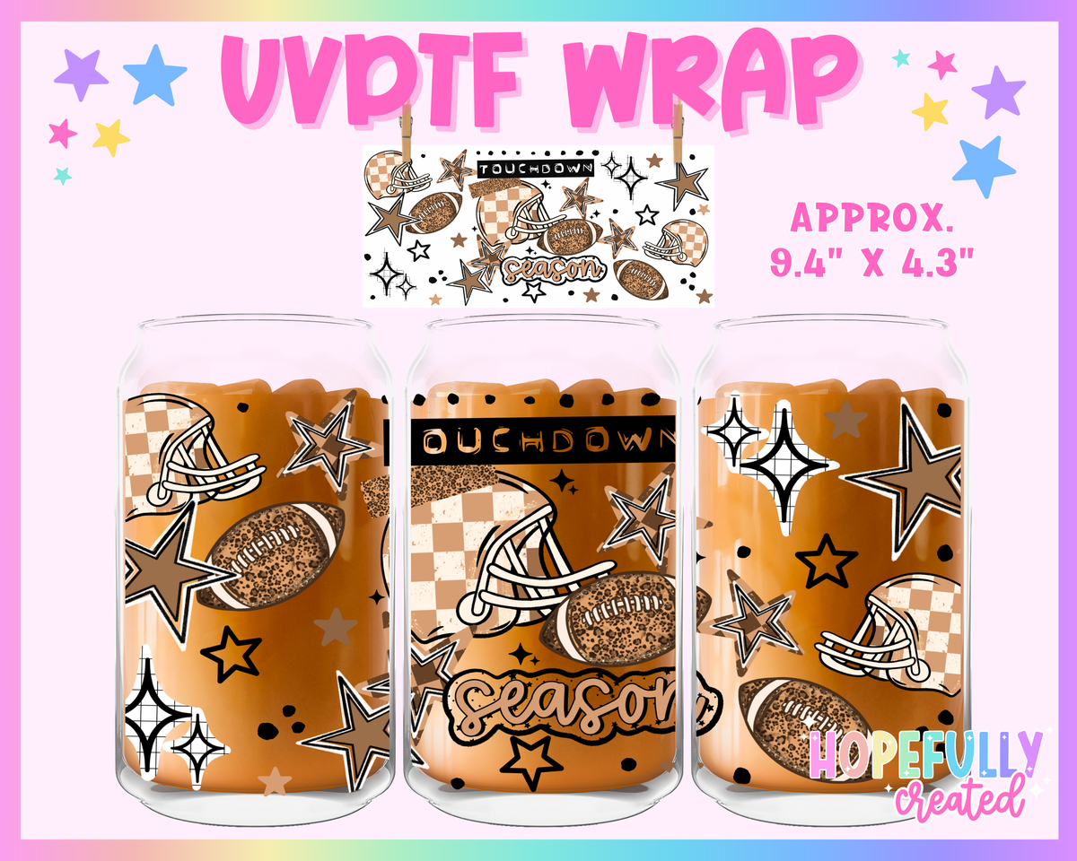 Touchdown Season UVDTF Glass Can Wrap