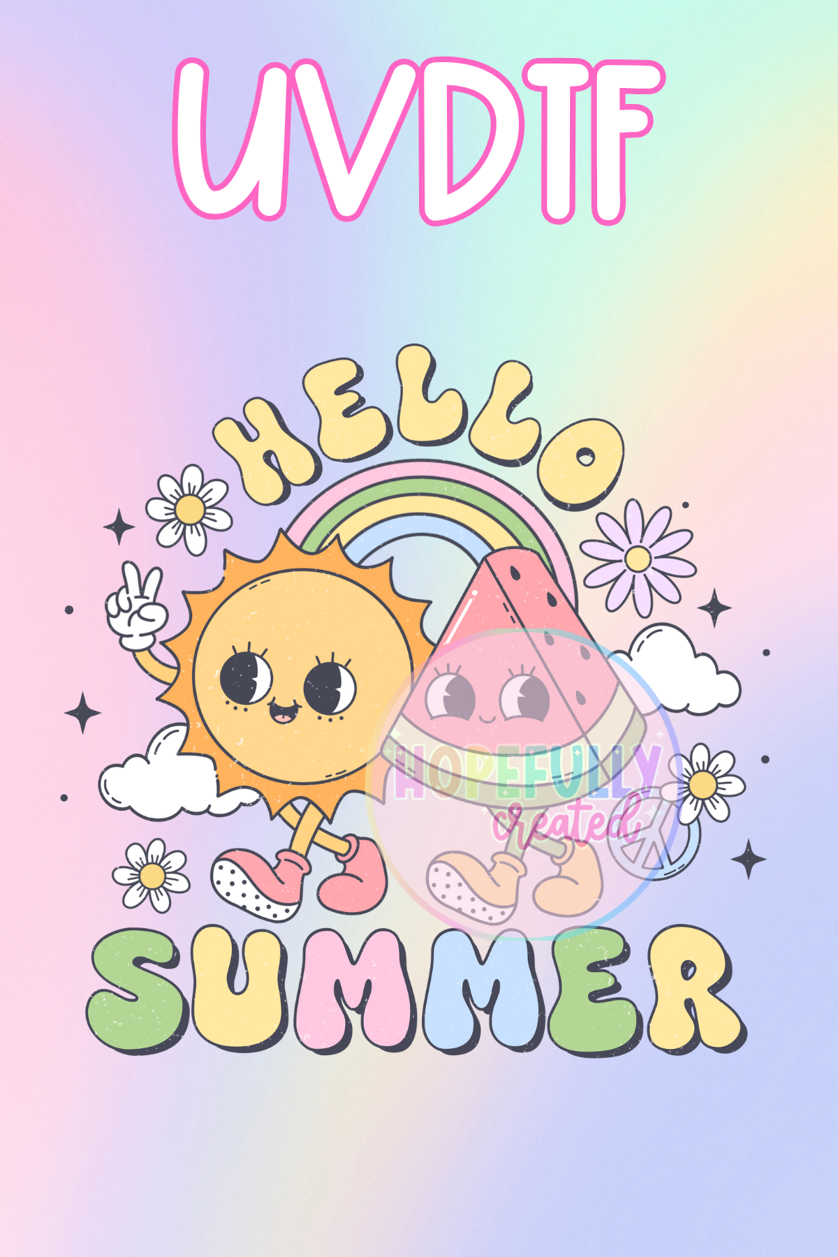 Hello Summer UVDTF Decal