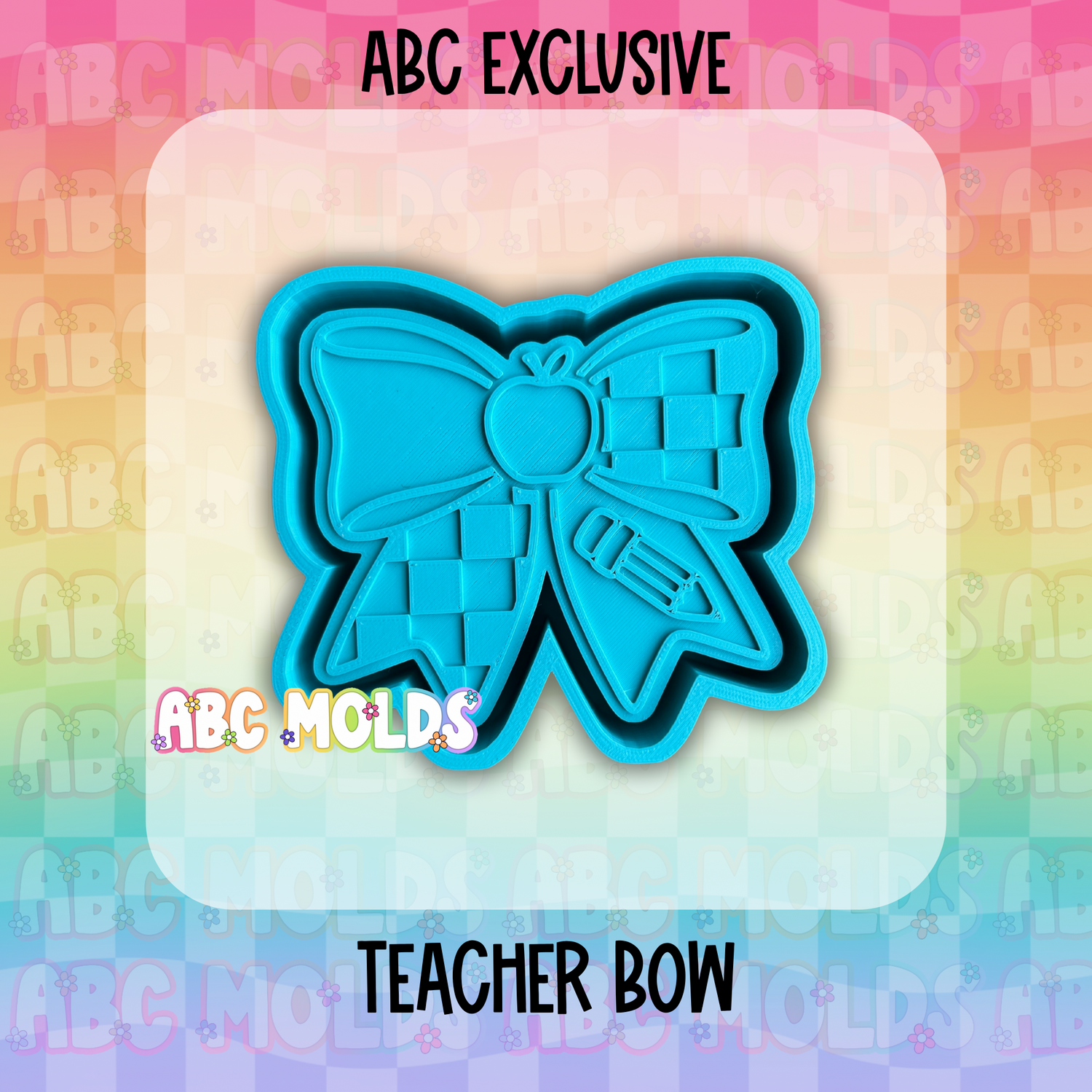 Teacher Bow Silicone Freshie Mold