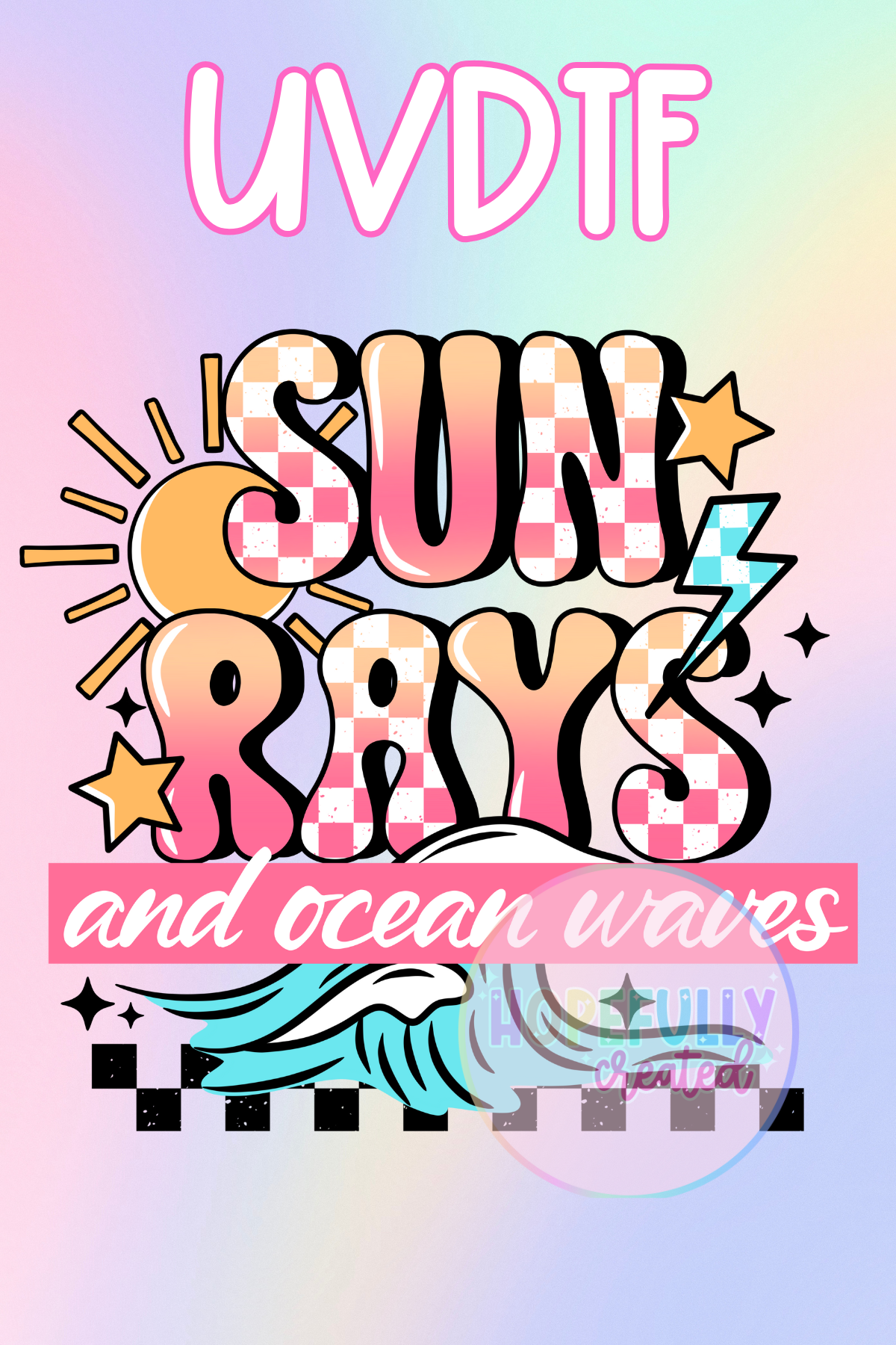 Sun Rays UVDTF Decal