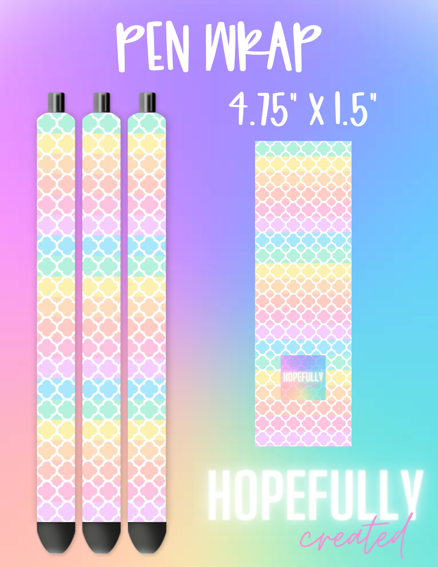 Pastel Quilted Pen Wrap-294