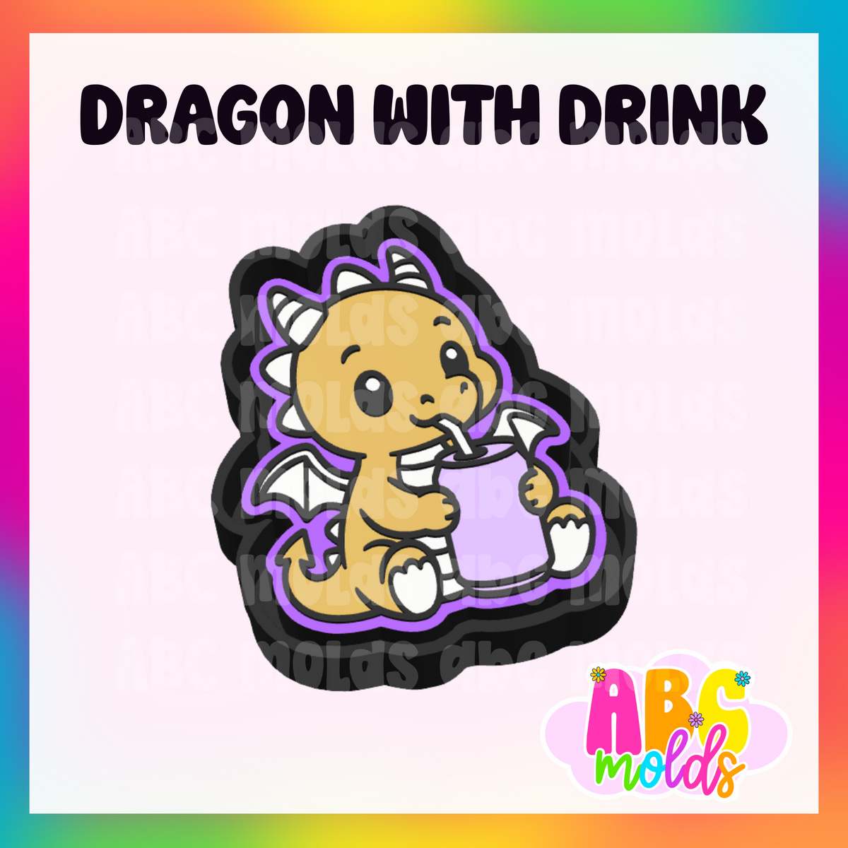 Dragon with cup - Silicone Freshie Mold