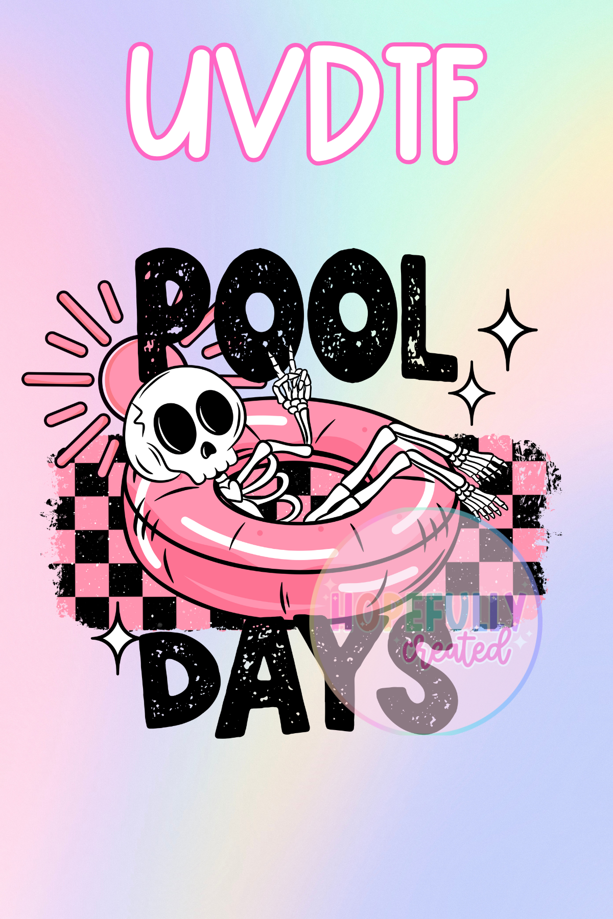 Pool Days UVDTF Decal