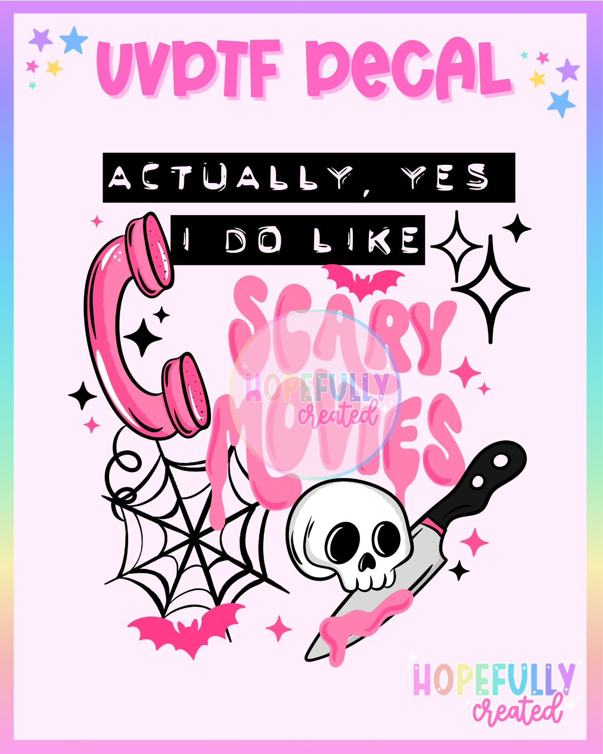 Scary Movies (Black) UVDTF Decal