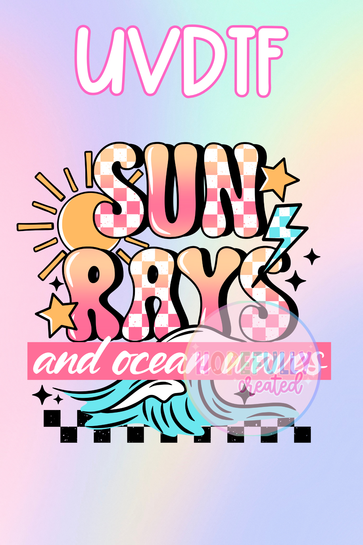 Sun Rays UVDTF Decal