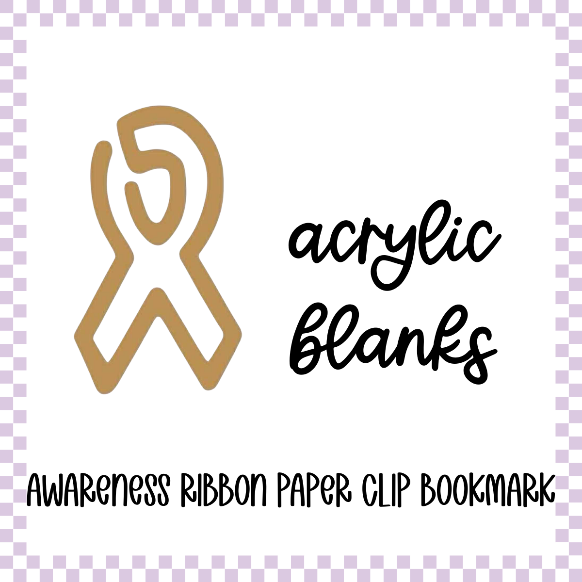 Acrylic Blank - Awareness Ribbon Paper Clip Bookmark (3pc)