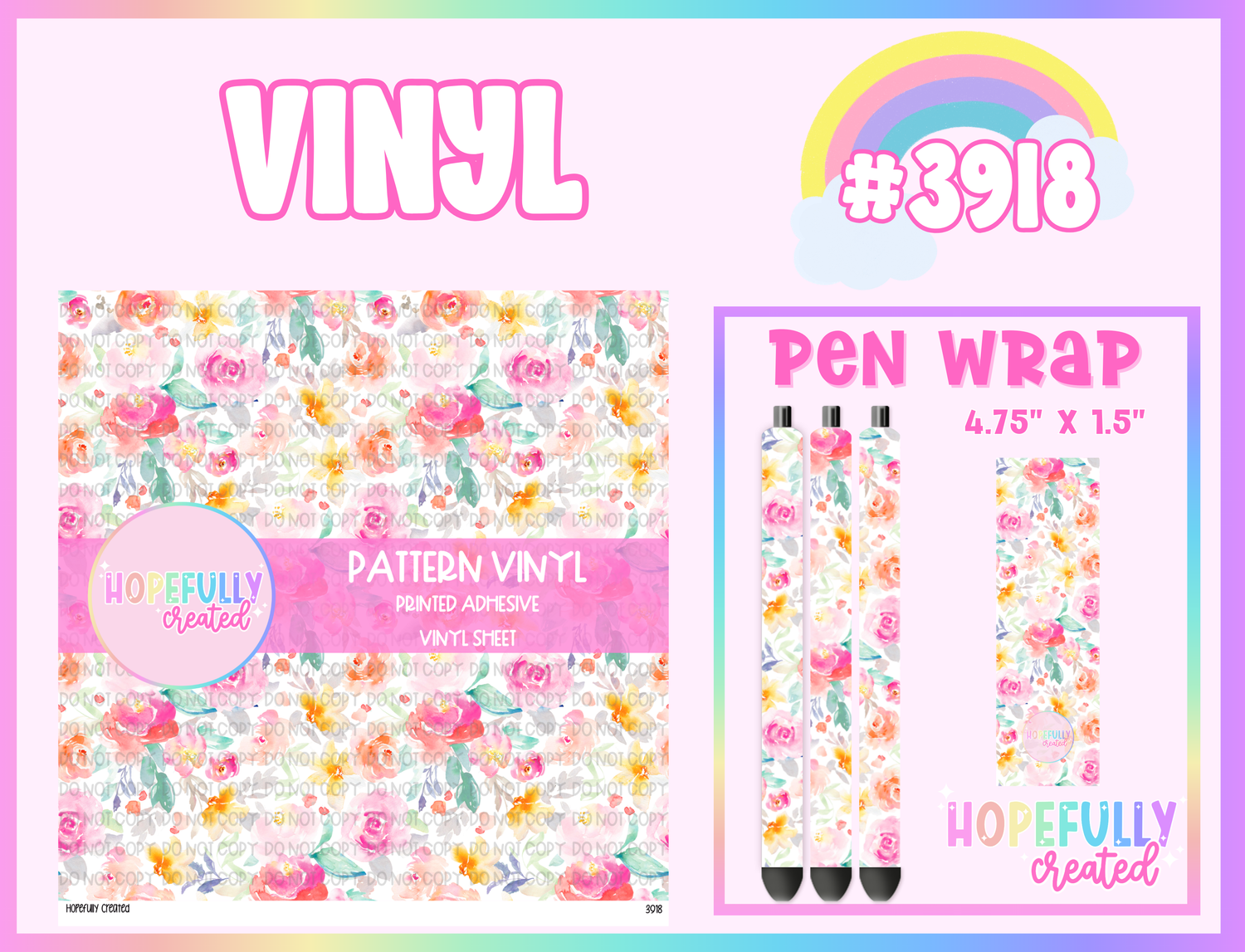 Floral Vinyl Collection - 3918