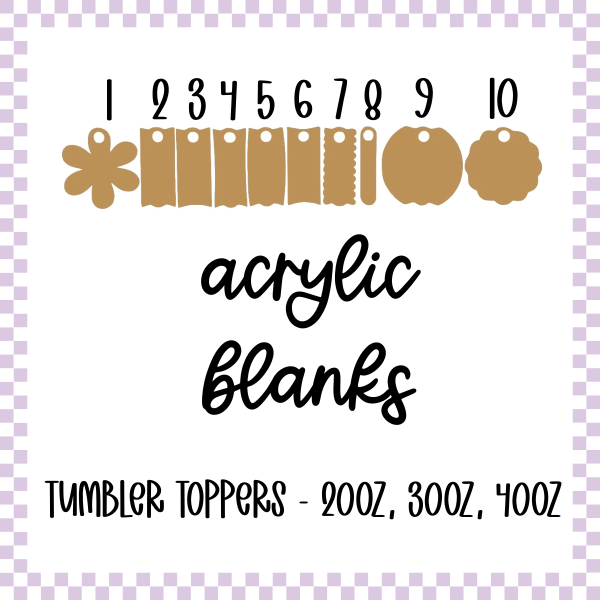 Acrylic Blank - Stanley Topper (3pc)