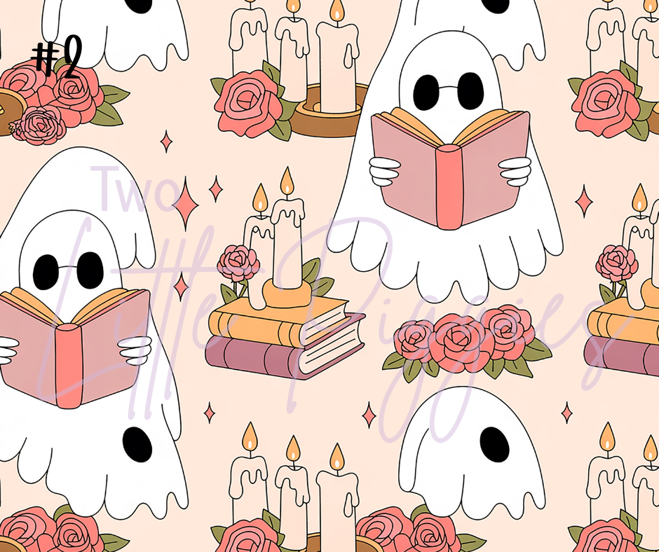 Printed Vinyl - Girl Ghosts and Books