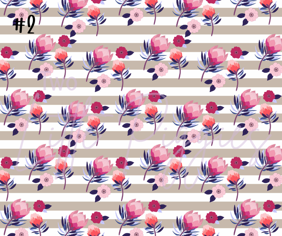 Printed Vinyl - Protea Flowers