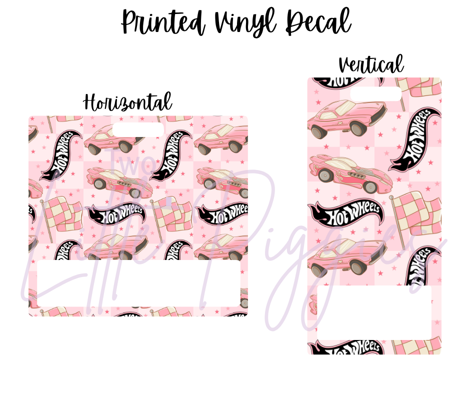 Printed Vinyl - Hot Wheels - Pink