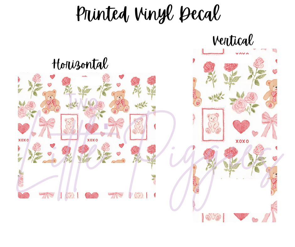 Printed Vinyl - Valentine - Teddy