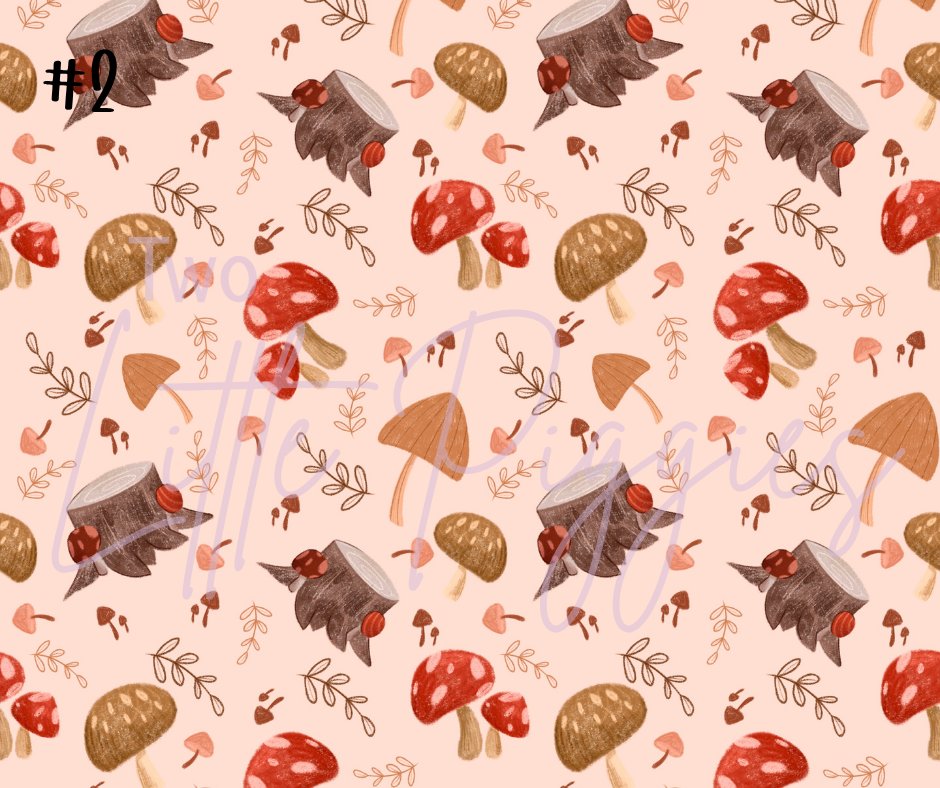 Printed Vinyl - Autumn Mushrooms