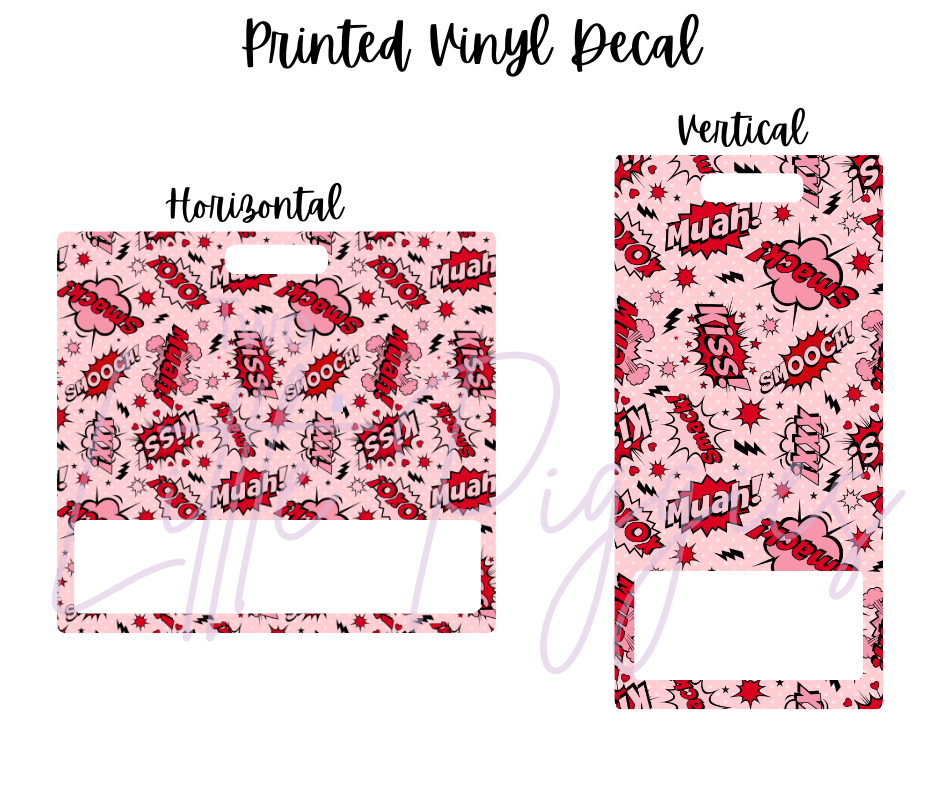 Printed Vinyl - Valentine - Comic Kiss