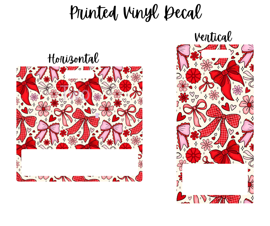 Printed Vinyl - Red and Pink Bows